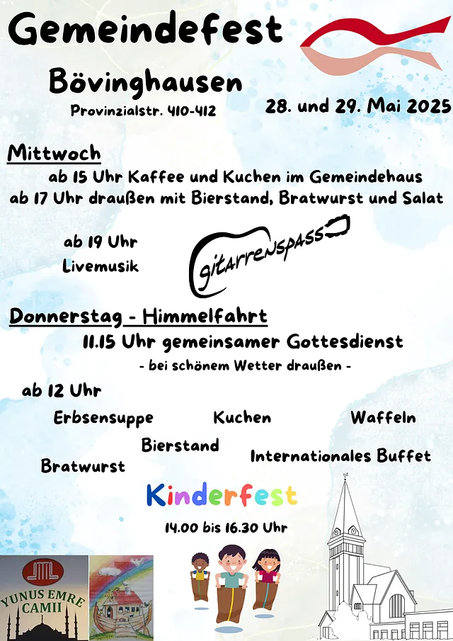 Gemeindefest Bövinghausen am 28. und 29. Mai 2025