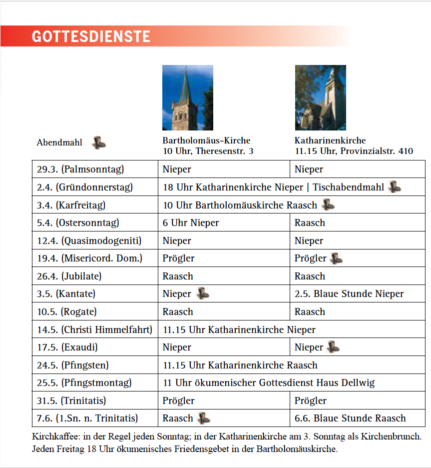 Gottestdienste 03 - 05 2026