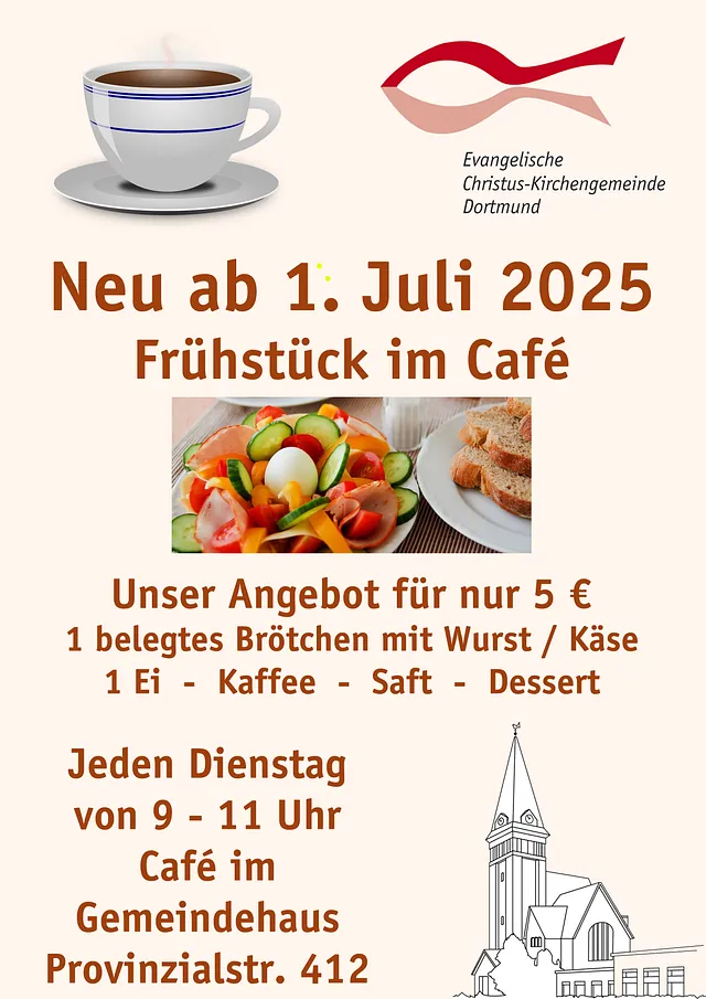 Ab 1.7.25 Frühstück im Cafe Bövinghausen