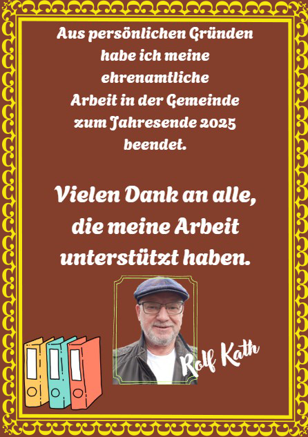 Rolf Kath Ehrenamt beendet