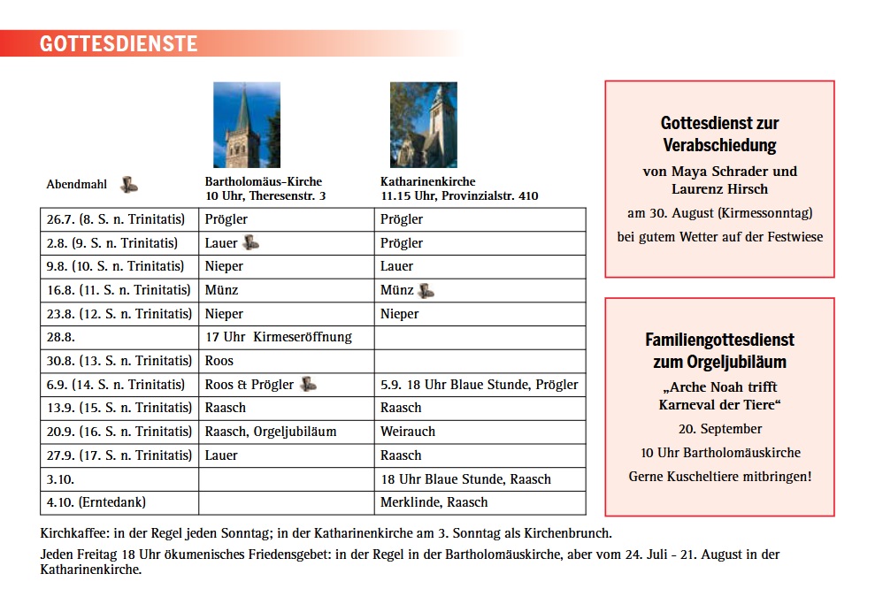Gottestdienste 03 - 05 2026