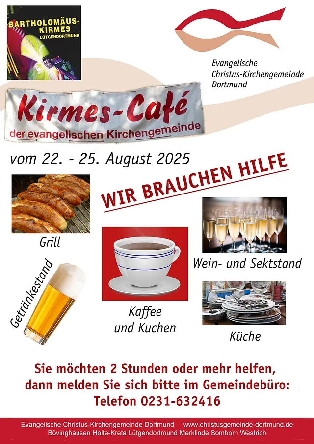 Hilfe für das Kirmescafé gesucht