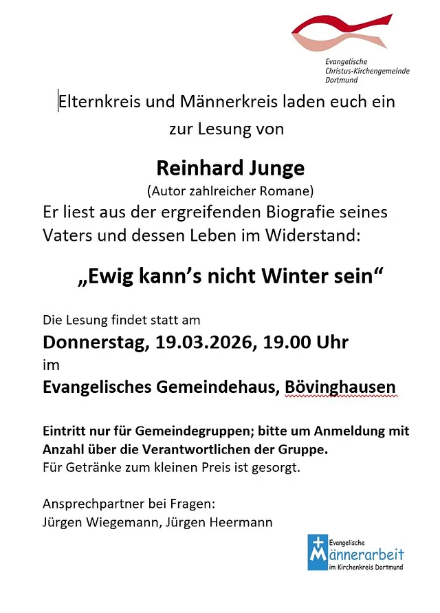 Lesung Reinhard Junge